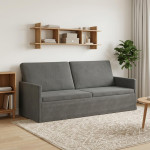 3 vietų sofa Tamsiai pilka 190 x 81 x 82 cm Kordūrinis audinys