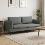 3-Vietis Sofa Tamsiai pilka 222 x 81 x 89 cm Audinys