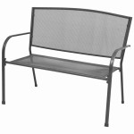 Sodo suoliukas, 108 cm, plienas ir tinklelis, antracito spalvos