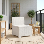 1- vietis Sodas Sofas Ratanas PP Balta 55 x 62 x 70,5 cm