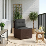 1-vietė sodo sofa su pagalvėlėmis, Rattan išvaizda PP Ruda