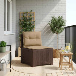 1-vietė sodo sofa su pagalvėlėmis, Rattan išvaizda PP Ruda