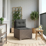 1-vietė sodo sofa su pagalvėlėmis, Rattan išvaizda PP