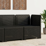 1- vietis Sodas Sofas Ratanas PP Antracito 62 x 62 x 70,5 cm