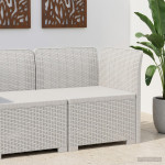 1- vietis Sodas Sofas Ratanas PP Balta 62 x 62 x 70,5 cm