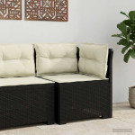 1-vietė sodo sofa su pagalvėlėmis, Rattan išvaizda PP Antracito