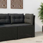 1-vietė sodo sofa su pagalvėlėmis, Rattan išvaizda PP Antracito
