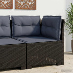 1-vietė sodo sofa su pagalvėlėmis, Rattan išvaizda PP Antracito