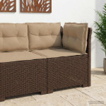 1-vietė sodo sofa su pagalvėlėmis, Rattan išvaizda PP Ruda