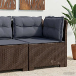 1-vietė sodo sofa su pagalvėlėmis, Rattan išvaizda PP Ruda