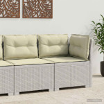 1-vietė sodo sofa su pagalvėlėmis, Rattan išvaizda PP Balta