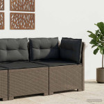 1-vietė sodo sofa su pagalvėlėmis, Rattan išvaizda PP