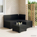 3- vietis Sodas Sofas Ratanas 3 vietos PP Antracito