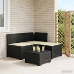 3-vietė sodo sofa su pagalvėlėmis, Rattan išvaizda 3 vietos PP