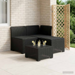 3-vietė sodo sofa su pagalvėlėmis, Rattan išvaizda 3 vietos PP