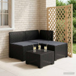 3-vietė sodo sofa su pagalvėlėmis, Rattan išvaizda 3 vietos PP