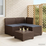 3-vietė sodo sofa su pagalvėlėmis, Rattan išvaizda 3 vietos PP