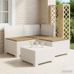 3-vietė sodo sofa su pagalvėlėmis, Rattan išvaizda 3 vietos PP