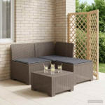 3-vietė sodo sofa su pagalvėlėmis, Rattan išvaizda 3 vietos PP