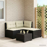 3-vietė sodo sofa su pagalvėlėmis, Rattan išvaizda 3 vietos PP