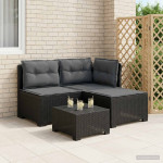 3-vietė sodo sofa su pagalvėlėmis, Rattan išvaizda 3 vietos PP