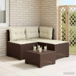 3-vietė sodo sofa su pagalvėlėmis, Rattan išvaizda 3 vietos PP