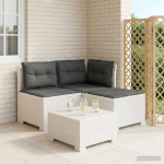 3-vietė sodo sofa su pagalvėlėmis, Rattan išvaizda 3 vietos PP