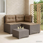 3-vietė sodo sofa su pagalvėlėmis, Rattan išvaizda 3 vietos PP