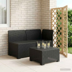 2- vietis Sodas Sofas Ratanas 2 vietos PP Antracito