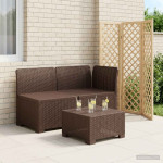 2- vietis Sodas Sofas Ratanas 2 vietos PP Ruda