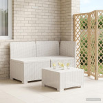 2- vietis Sodas Sofas Ratanas 2 vietos PP Balta
