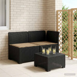 2-vietė sodo sofa su pagalvėlėmis, Rattan išvaizda 2 vietos PP