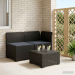 2-vietė sodo sofa su pagalvėlėmis, Rattan išvaizda 2 vietos PP