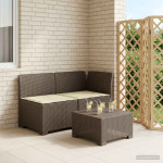 2-vietė sodo sofa su pagalvėlėmis, Rattan išvaizda 2 vietos PP