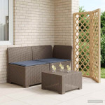 2-vietė sodo sofa su pagalvėlėmis, Rattan išvaizda 2 vietos PP