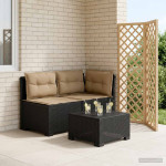 2-vietė sodo sofa su pagalvėlėmis, Rattan išvaizda 2 vietos PP