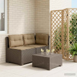 2-vietė sodo sofa su pagalvėlėmis, Rattan išvaizda 2 vietos PP