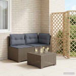2-vietė sodo sofa su pagalvėlėmis, Rattan išvaizda 2 vietos PP
