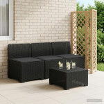 3-vietė sodo sofa su pagalvėlėmis, Rattan išvaizda 3 vietos PP