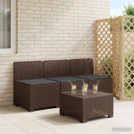 3-vietė sodo sofa su pagalvėlėmis, Rattan išvaizda 3 vietos PP
