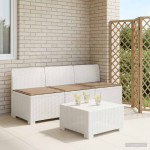 3-vietė sodo sofa su pagalvėlėmis, Rattan išvaizda 3 vietos PP