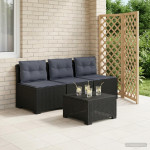 3-vietė sodo sofa su pagalvėlėmis, Rattan išvaizda 3 vietos PP