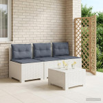 3-vietė sodo sofa su pagalvėlėmis, Rattan išvaizda 3 vietos PP