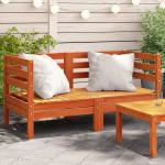 Corner Sofa 2 vnt. Solid Pine Wood Vaško ruda Single Unit