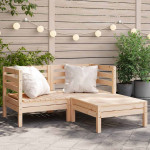 Corner Sofa 2 vietos Solid pine wood Natural Pine 2-Seater