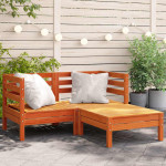 Corner Sofa 2 vietos Solid pine wood Vaško ruda 2-seater