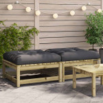 Patio Footstool Natural Impregnated