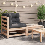 Patio Sofa 2 vietos Solid Pine wood, Oxford fabric, PP cotton