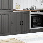 kriauklės pagrindo spintelė "Lucca" Black Engineered Wood