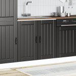 kriauklės pagrindo spintelė "Lucca" Black Engineered Wood